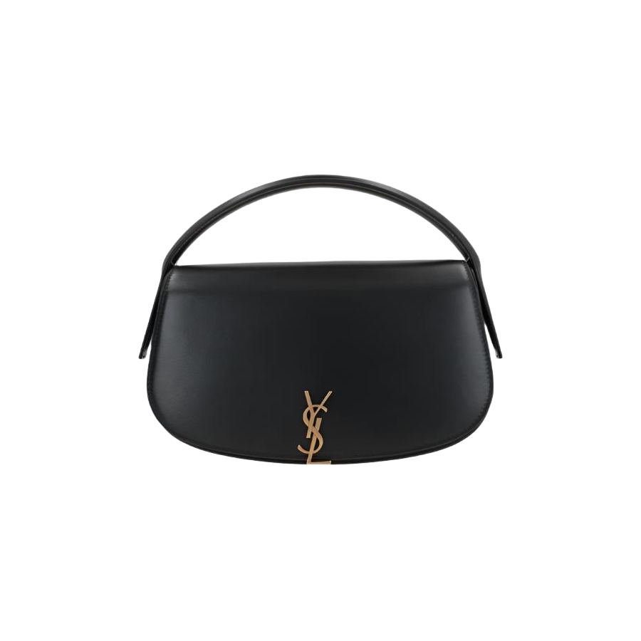 Box Leather Half-Moon Voltaire Handbag-SAINT LAURENT-JOHN JULIA