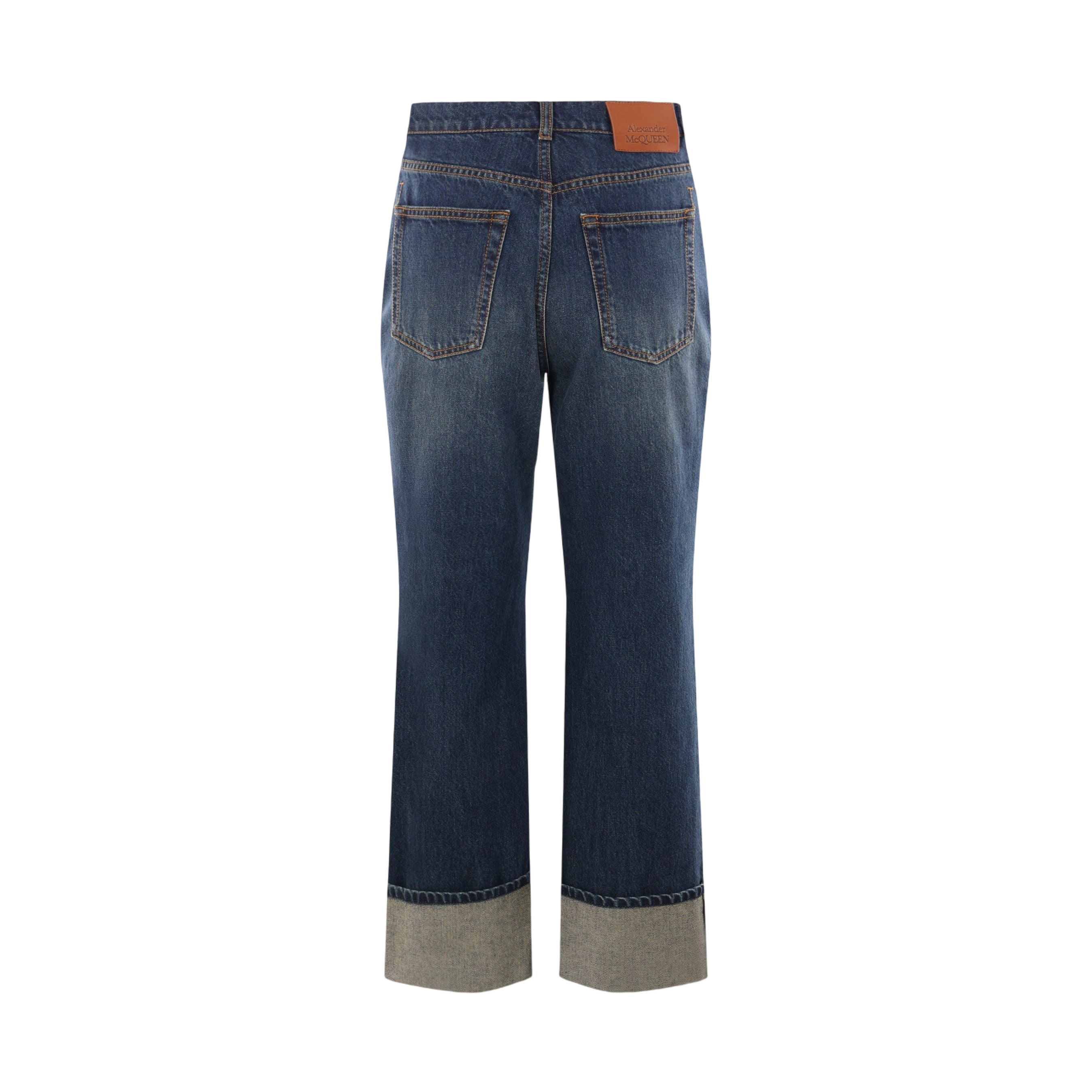 Boyfriend Denim Jeans-ALEXANDER MCQUEEN-JOHN JULIA