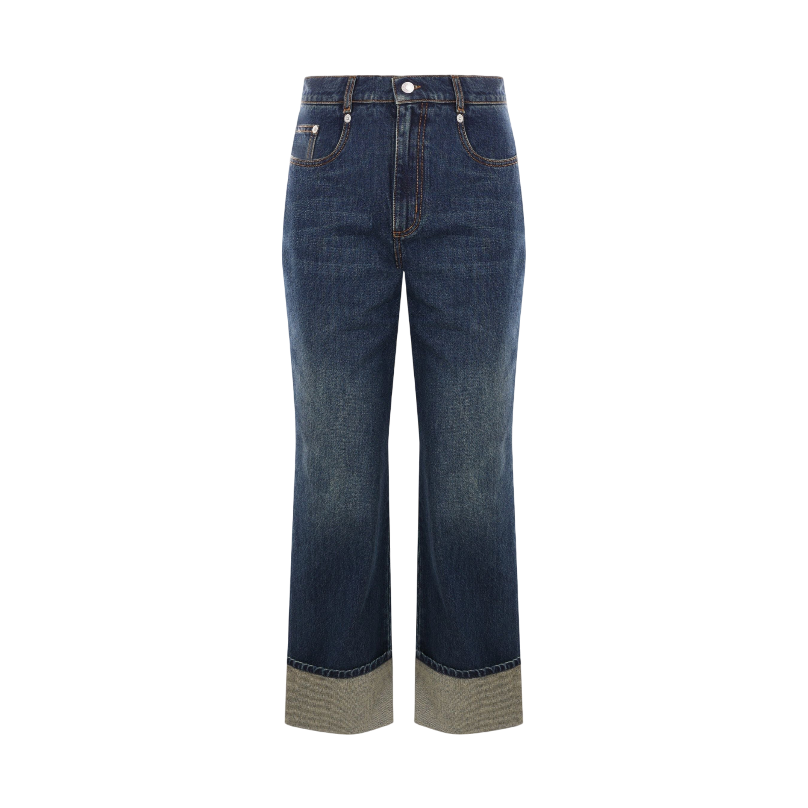 Boyfriend Denim Jeans-ALEXANDER MCQUEEN-JOHN JULIA