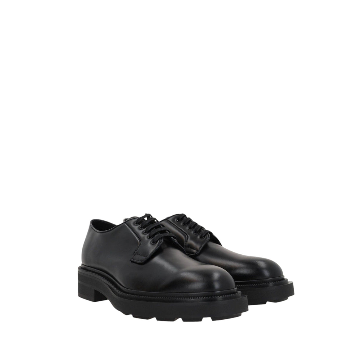 Bright Leather Derby Shoes-PRADA-JOHN JULIA