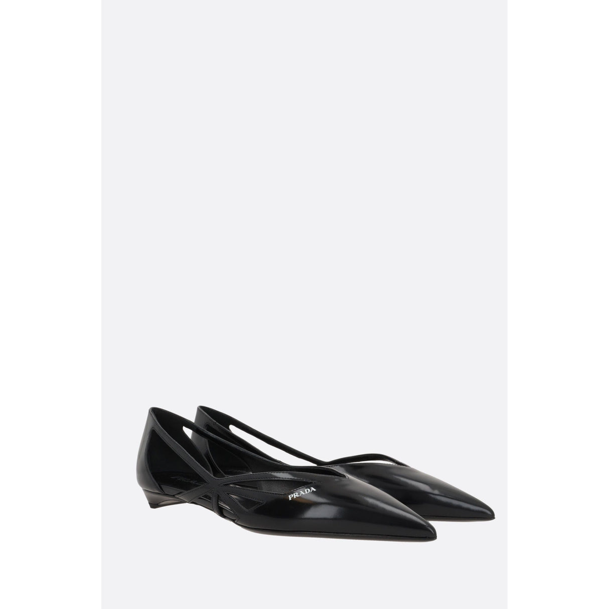 Brushed Leather Ballet Flats-PRADA-JOHN JULIA