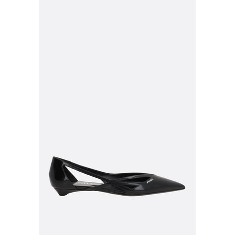 Brushed Leather Ballet Flats-PRADA-JOHN JULIA