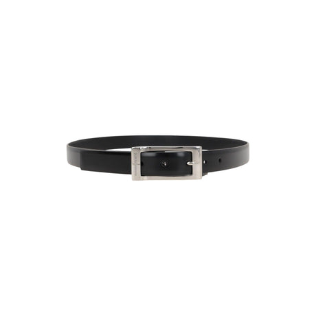 Brushed Leather Belt-DOLCE & GABBANA-JOHN JULIA