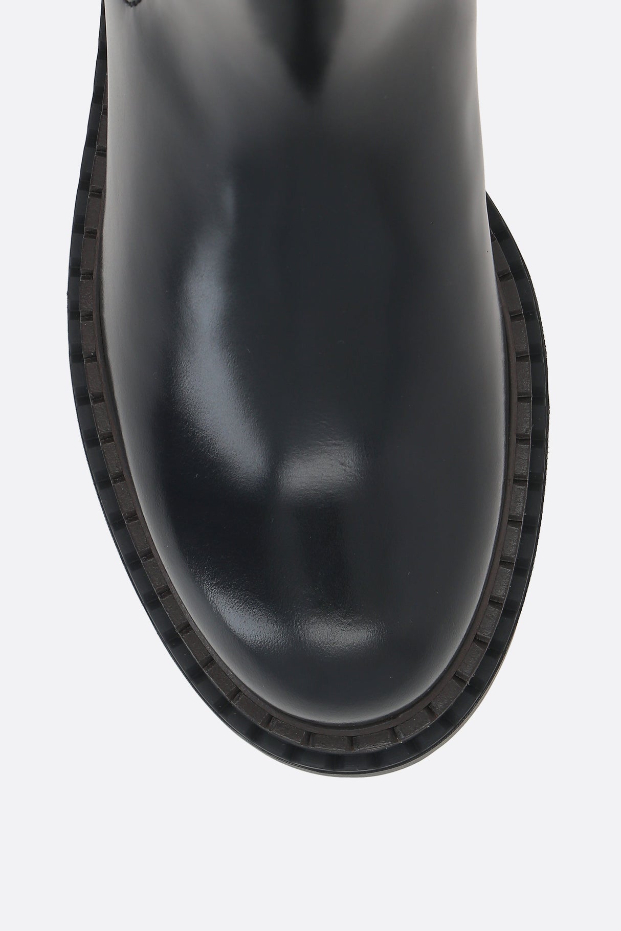 Brushed Leather Chelsea Boots-PRADA-JOHN JULIA