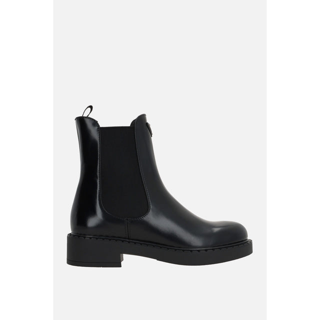 Brushed Leather Chelsea Boots-PRADA-JOHN JULIA