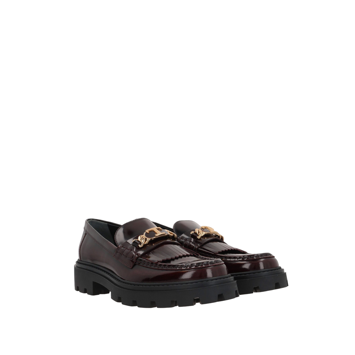 Brushed Leather Fringed Loafers-TOD'S-JOHN JULIA