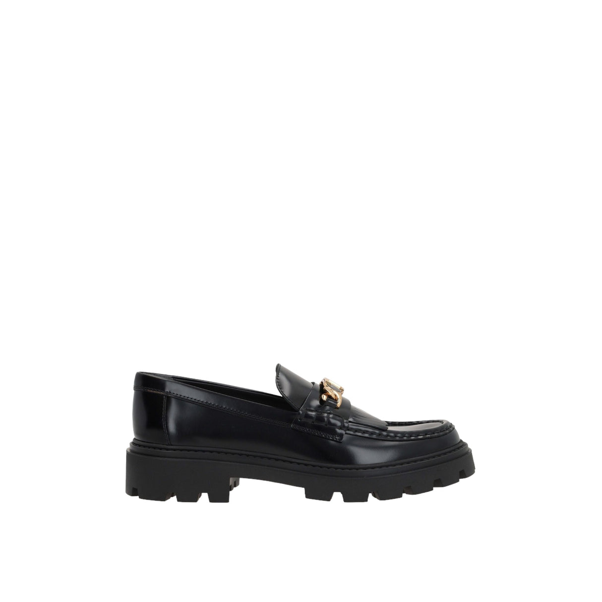 Brushed Leather Fringed Loafers-TOD'S-JOHN JULIA