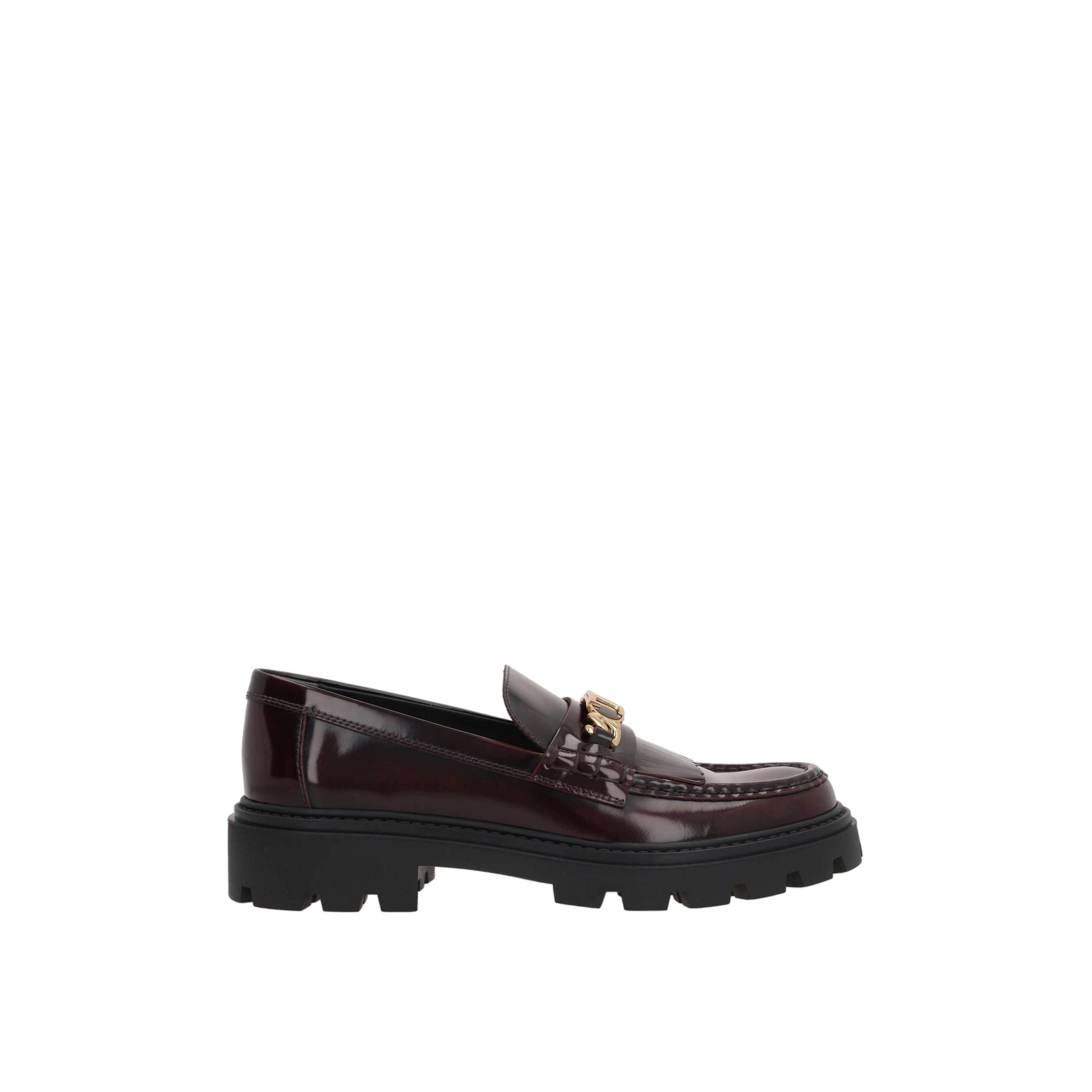 Brushed Leather Fringed Loafers-TOD'S-JOHN JULIA