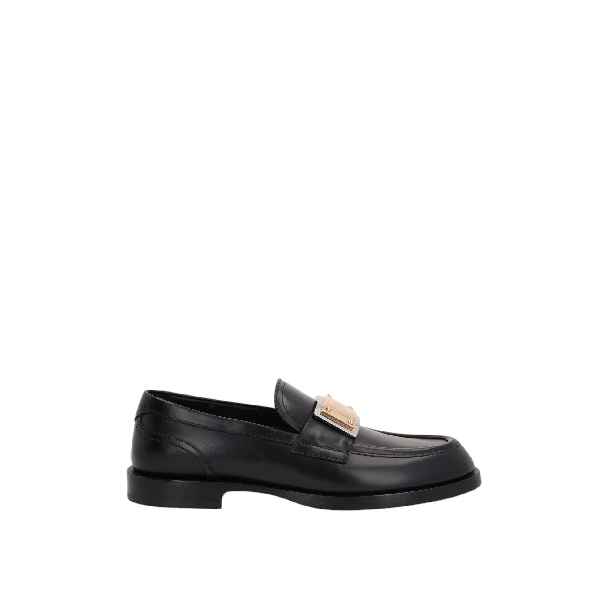 Brushed Leather Loafers-DOLCE & GABBANA-JOHN JULIA