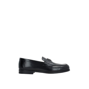 Brushed Leather Loafers-PRADA-JOHN JULIA