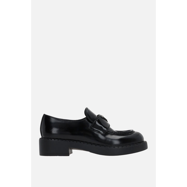 Brushed Leather Loafers-PRADA-JOHN JULIA