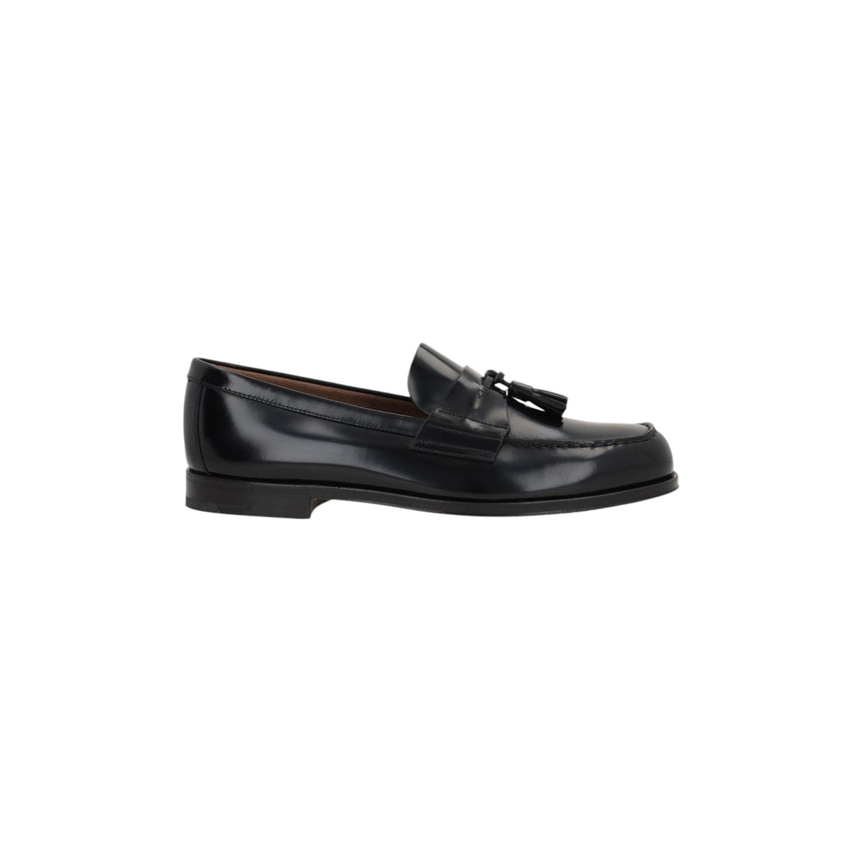 Brushed Leather Loafers-PRADA-JOHN JULIA