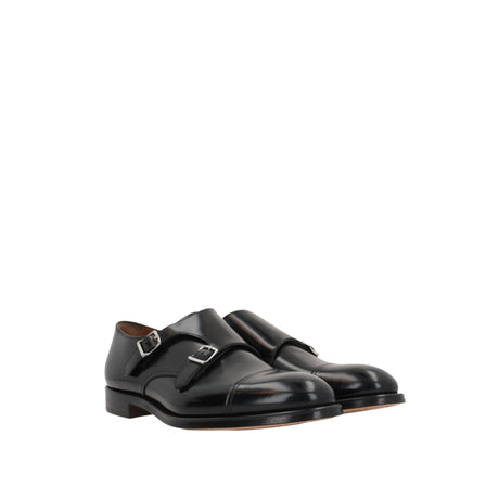 Brushed Leather Monk-strap Shoes-DOUCAL'S-JOHN JULIA