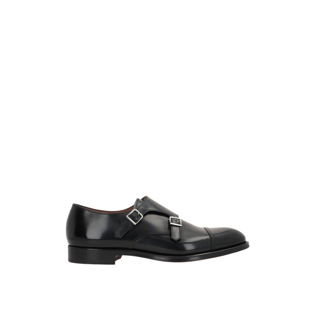 Brushed Leather Monk-strap Shoes-DOUCAL'S-JOHN JULIA