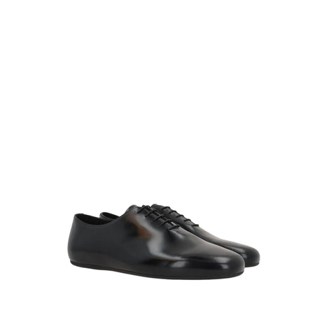 Brushed Leather Oxford Shoes-PRADA-JOHN JULIA