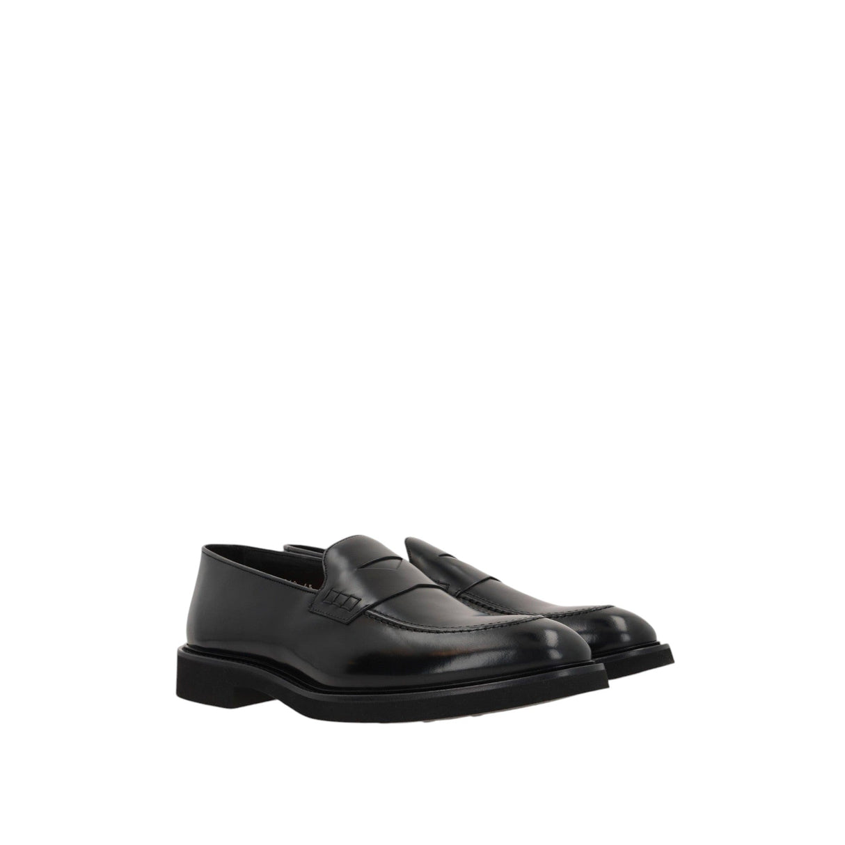 Brushed Leather Penny Loafers-DOUCAL'S-JOHN JULIA