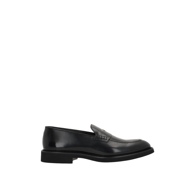 Brushed Leather Penny Loafers-DOUCAL'S-JOHN JULIA