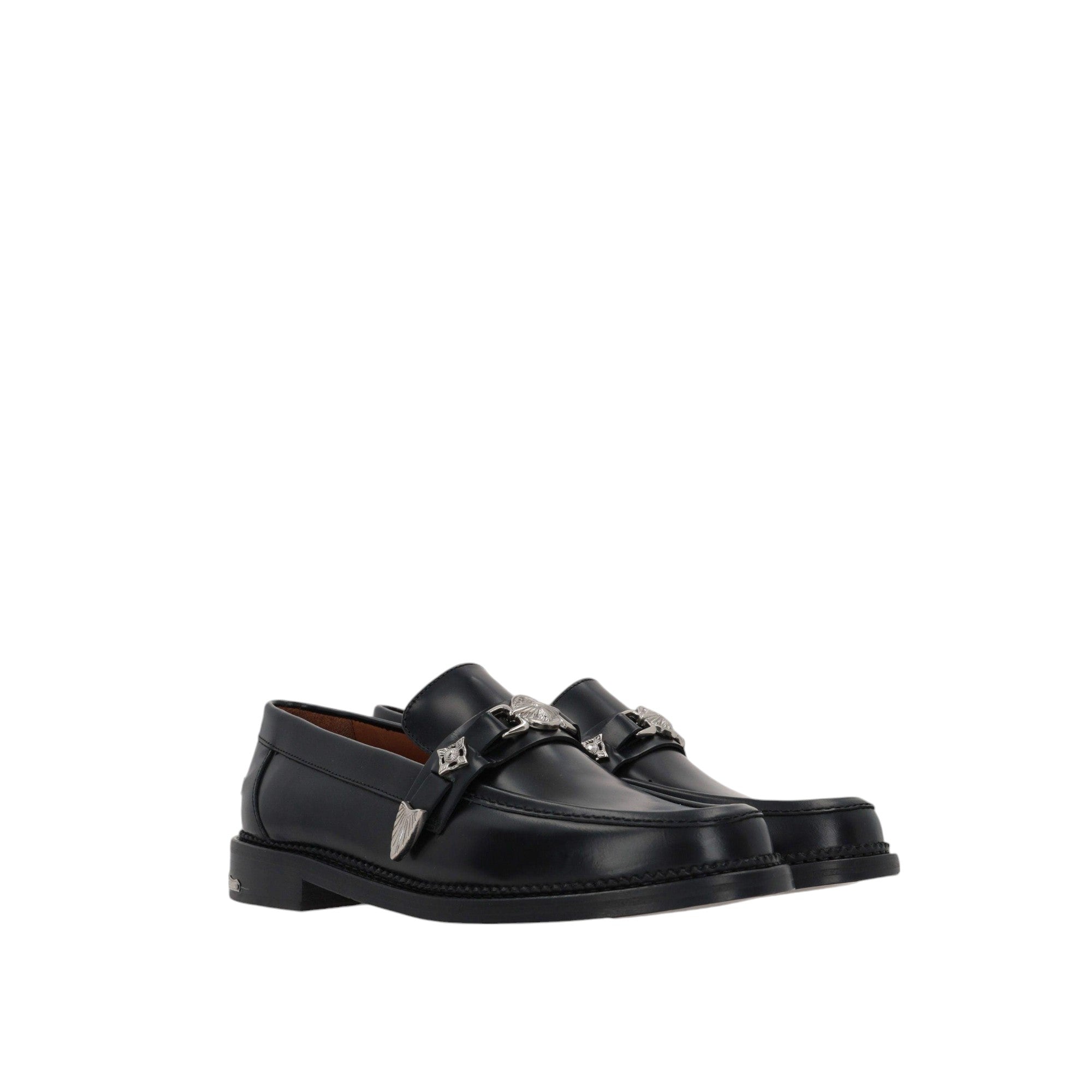 Buckle-detailed Leather Loafers-TOGA VIRILIS-JOHN JULIA