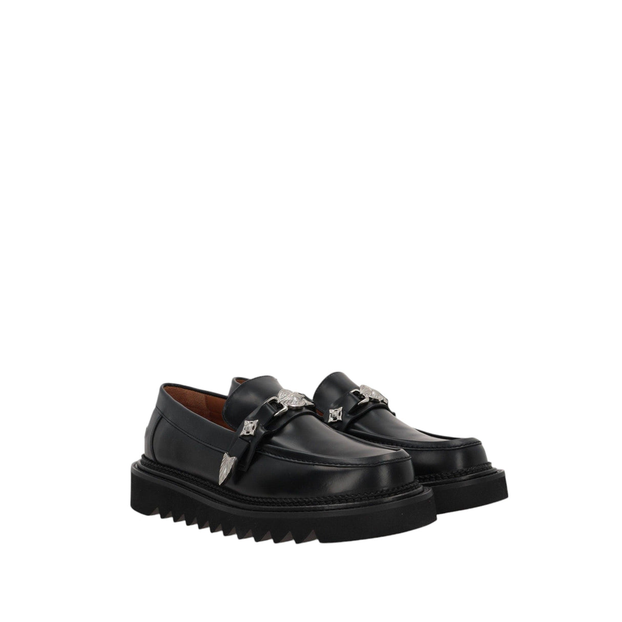 Buckle-detailed Leather Loafers-TOGA VIRILIS-JOHN JULIA