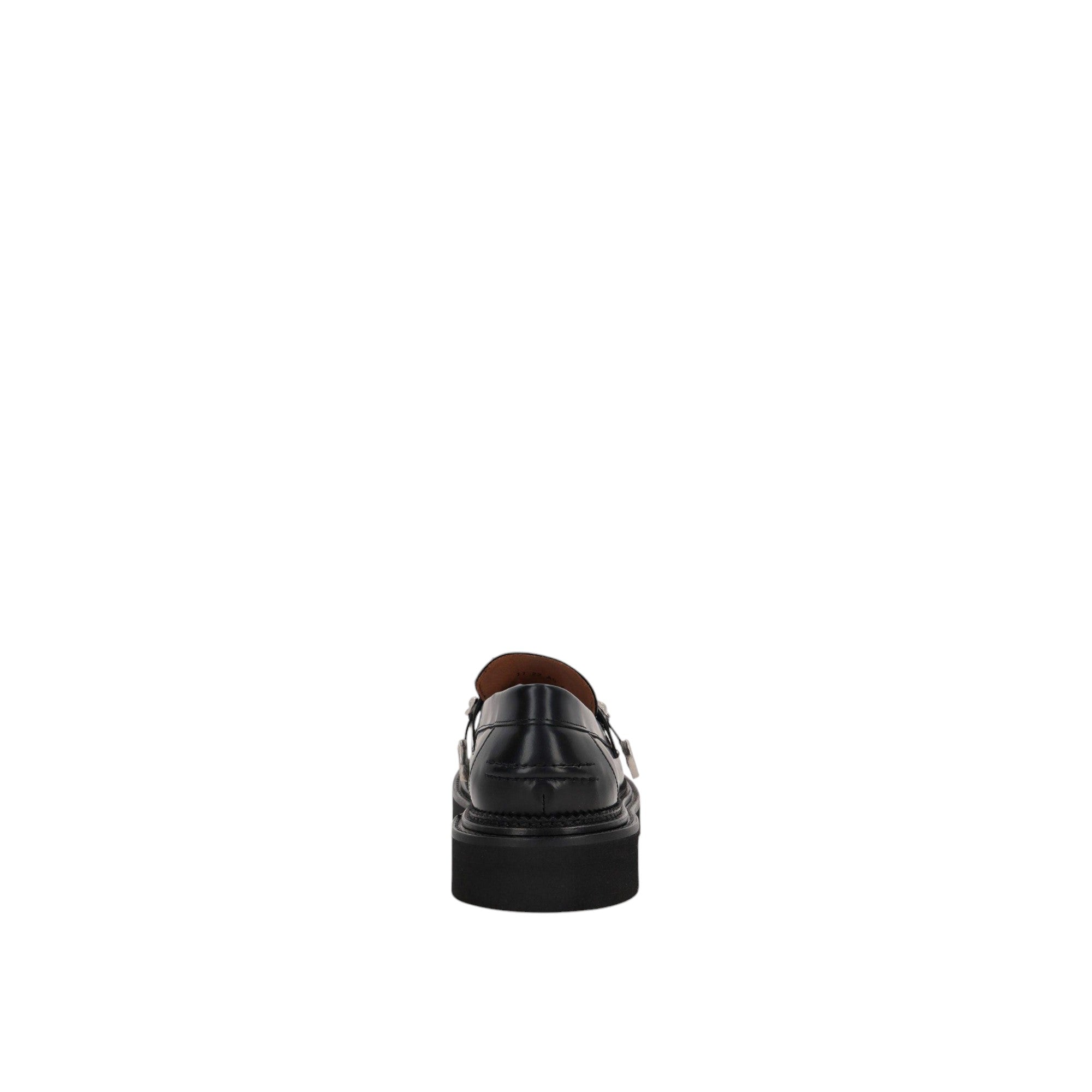 Buckle-detailed Leather Loafers-TOGA VIRILIS-JOHN JULIA