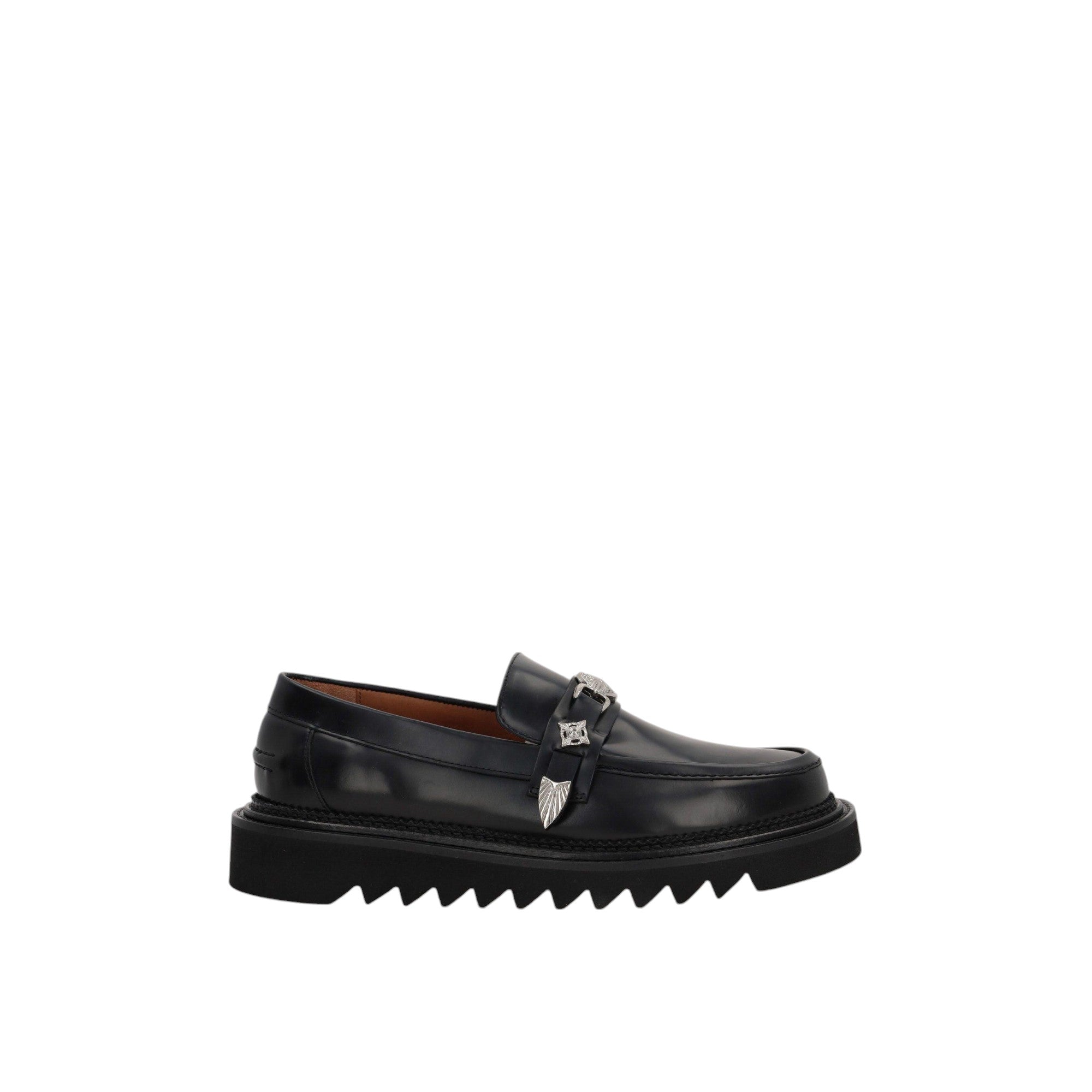 Buckle-detailed Leather Loafers-TOGA VIRILIS-JOHN JULIA