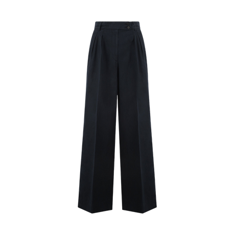 Bull Denim Wide-leg Pants-ASPESI-JOHN JULIA