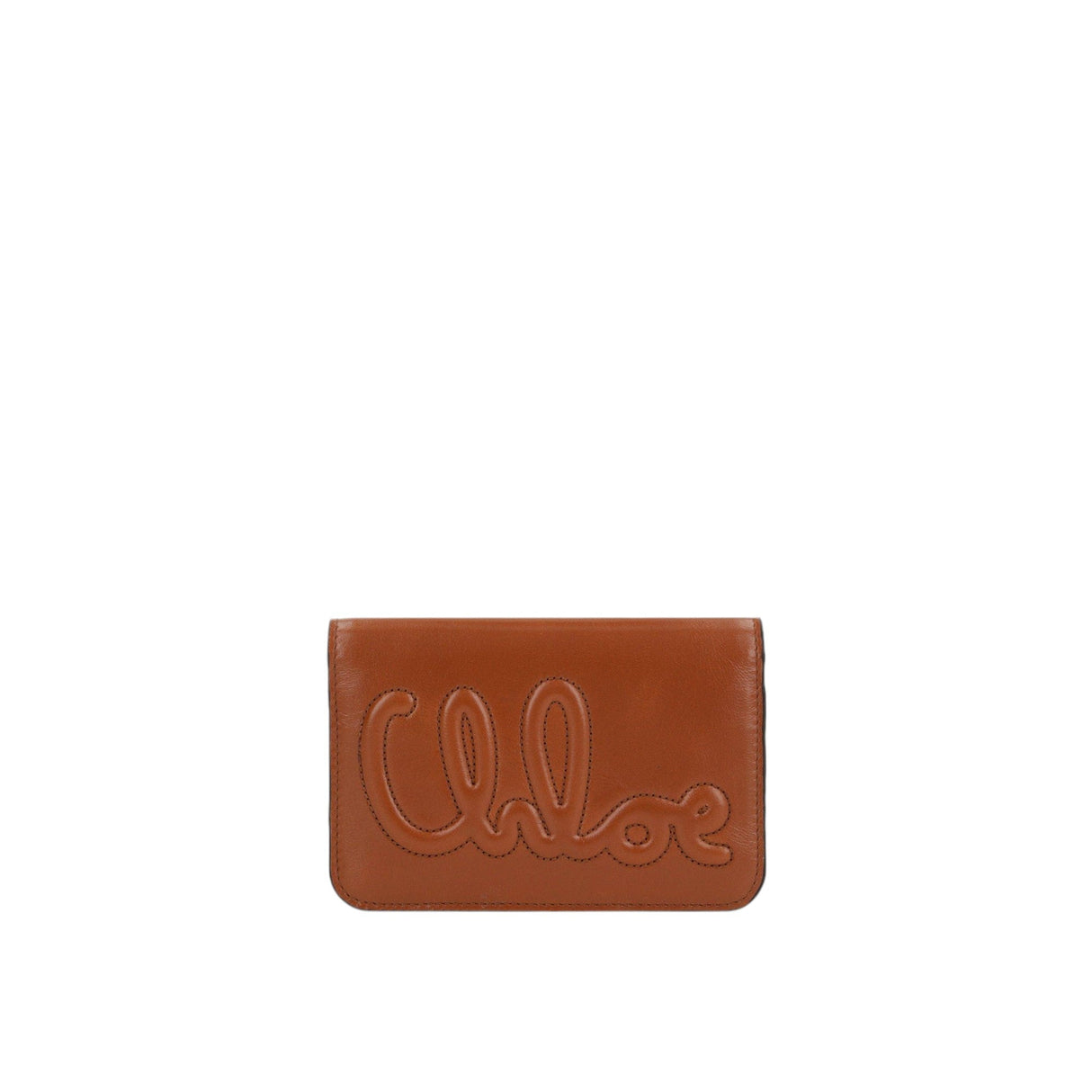 C Glossy Leather Wallet-CHLOÉ-JOHN JULIA