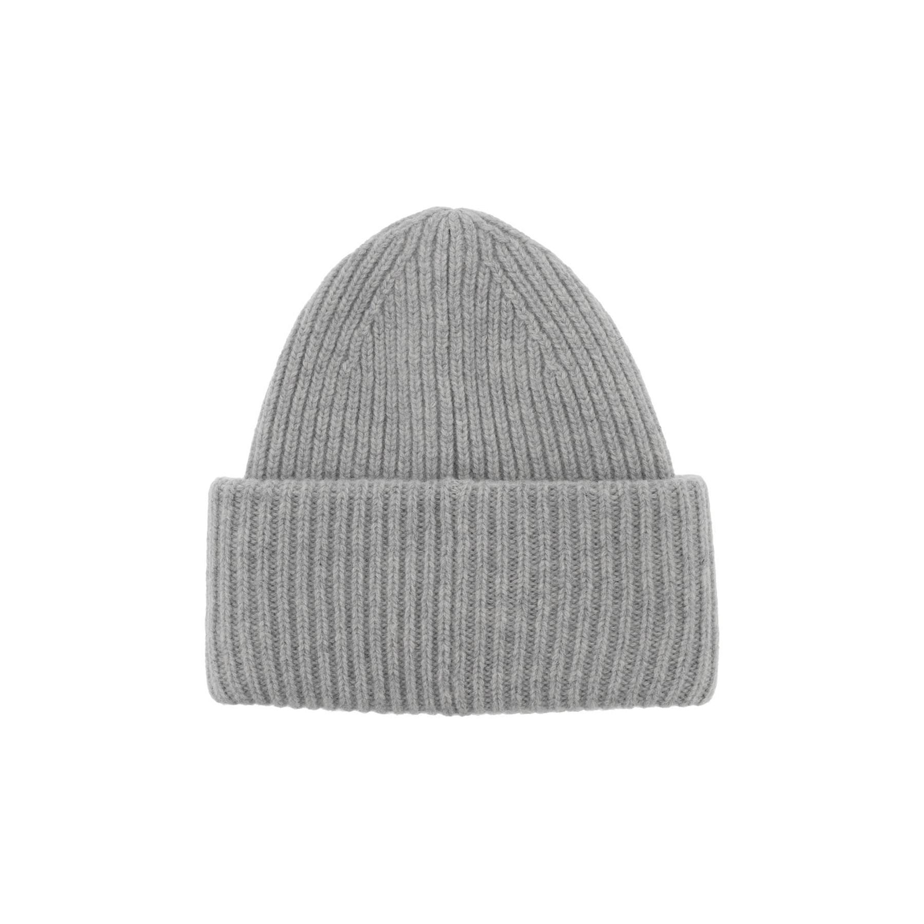 Large Face Patch Wool Knit Beanie Hat