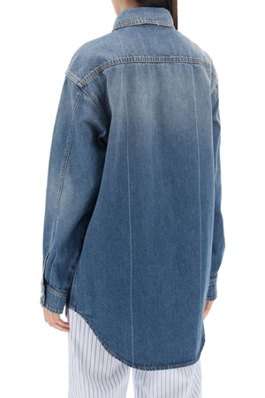 Denim Overshirt Made Of Recycled Cotton Blend