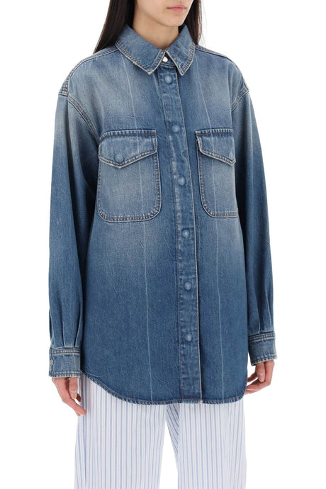 Denim Overshirt Made Of Recycled Cotton Blend