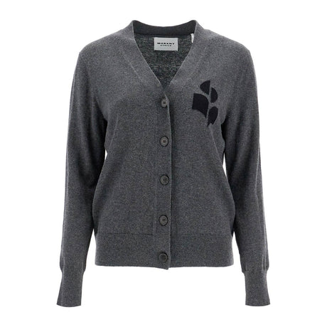 Karin Cardigan With Logo Intarsia