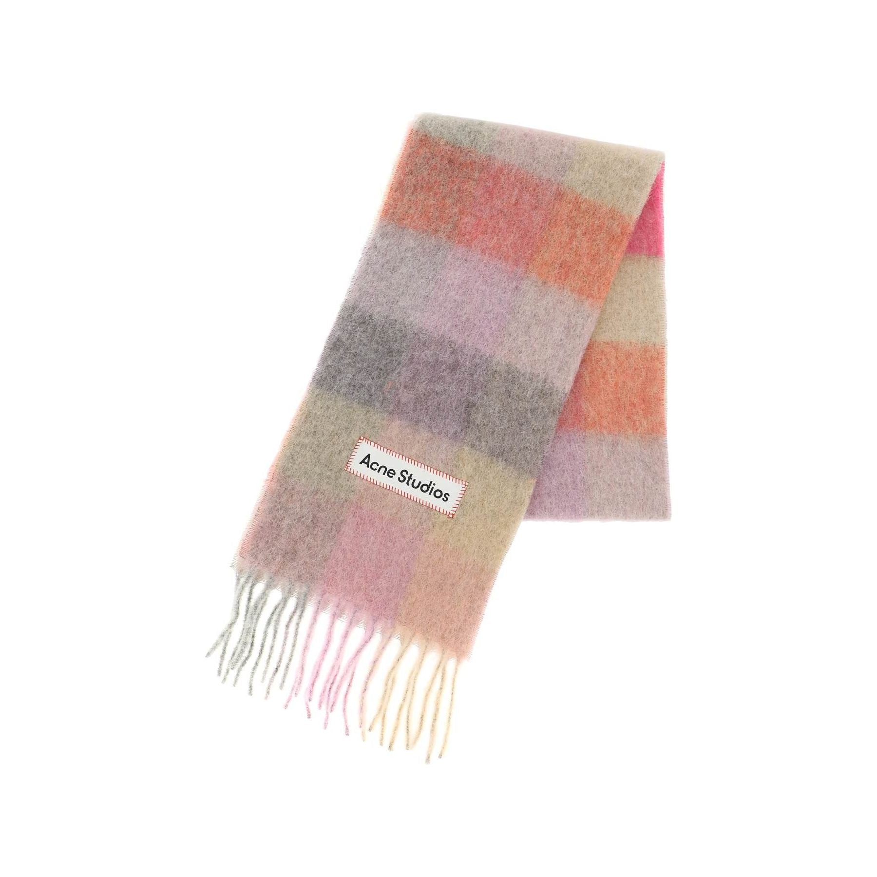 Checkered Mohair Blend Carf