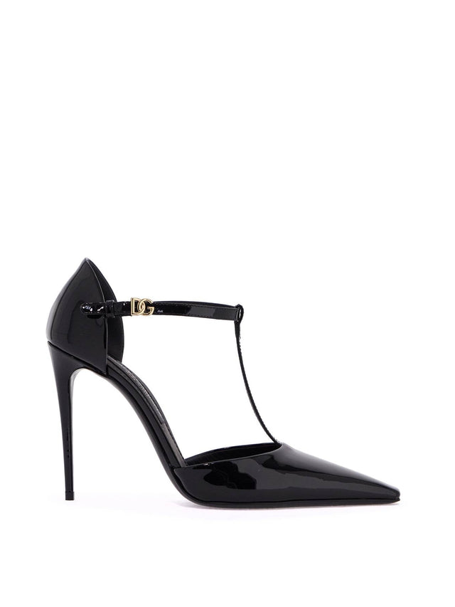 T-bar Patent Leather Slingback Pumps-Dolce & Gabbana-JOHN JULIA