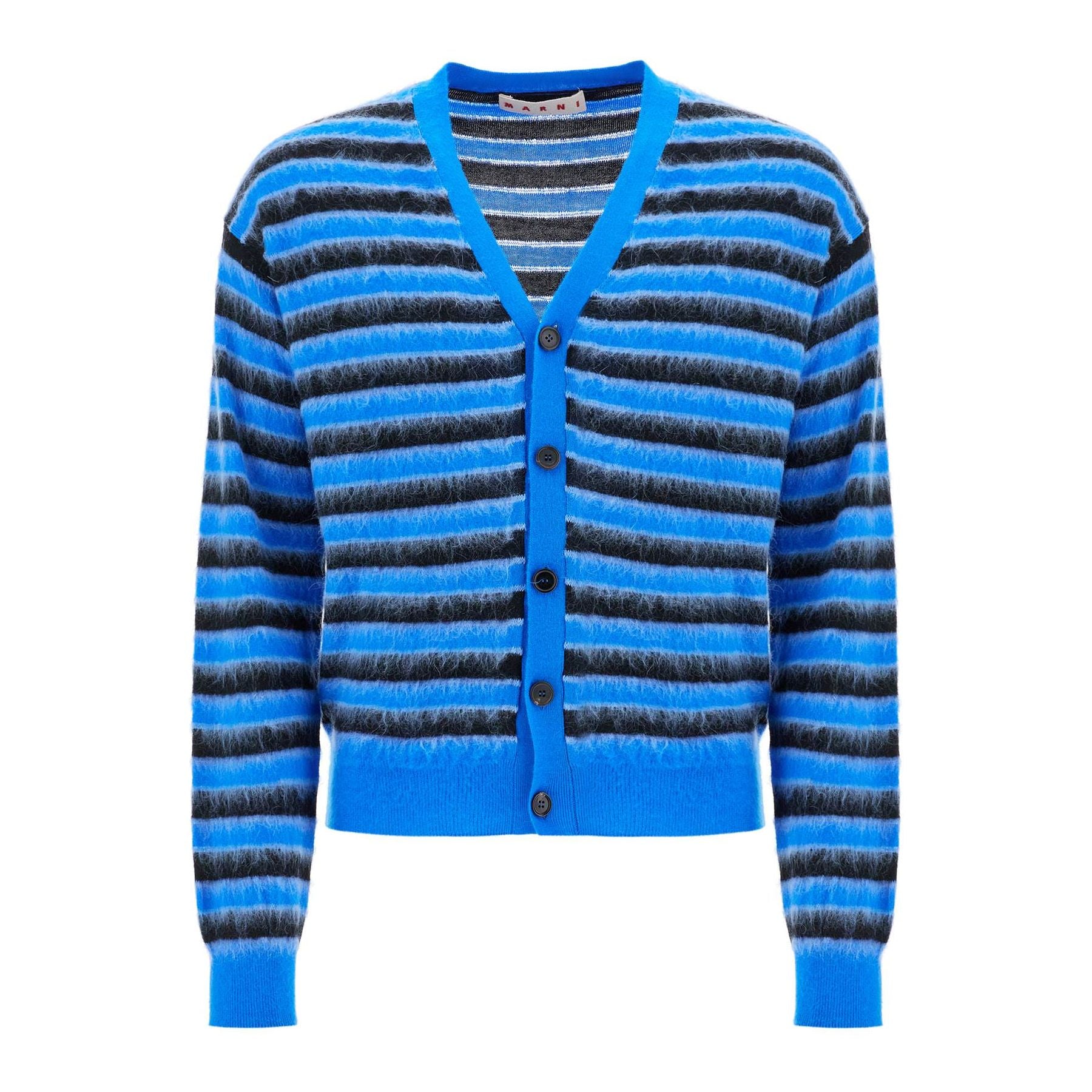 Striped Wool And Mohair Cardigan