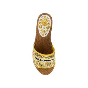 Majolica Espadrille Slide Sandals.