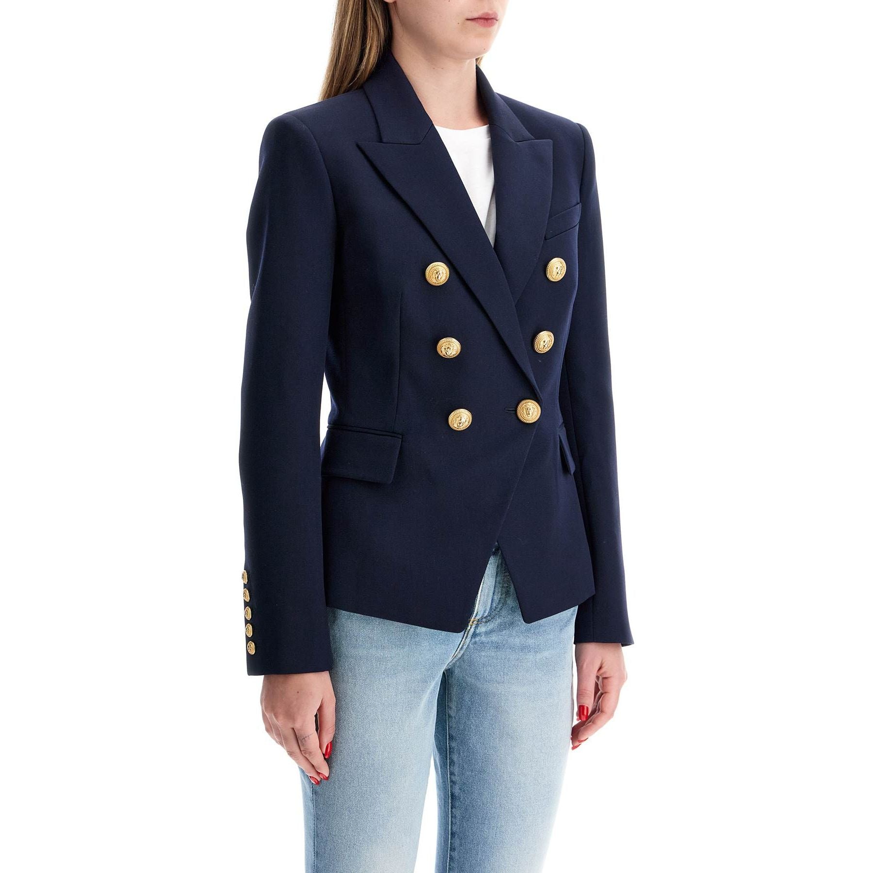 6-Button Double-Breasted Wool Jacket