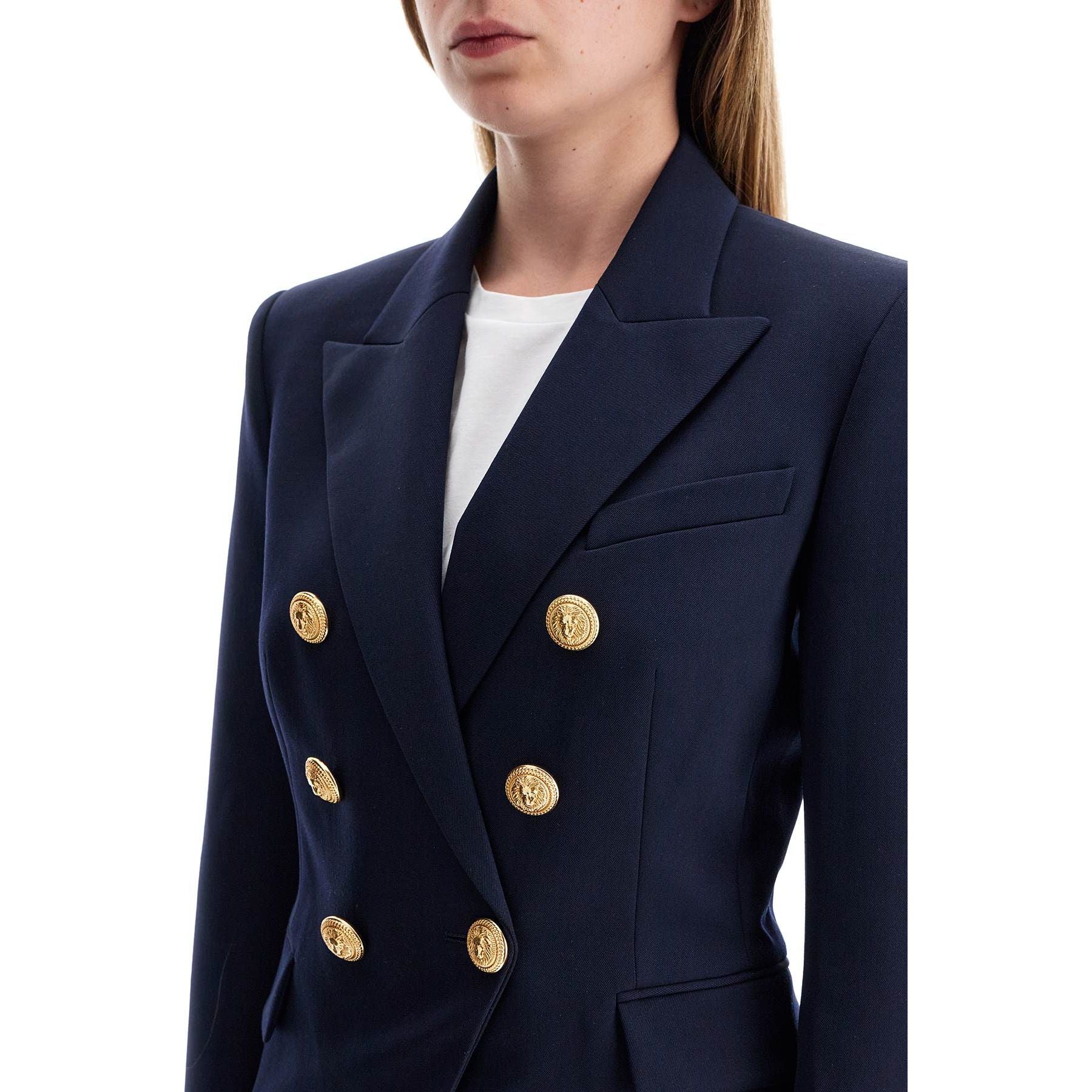 6-Button Double-Breasted Wool Jacket