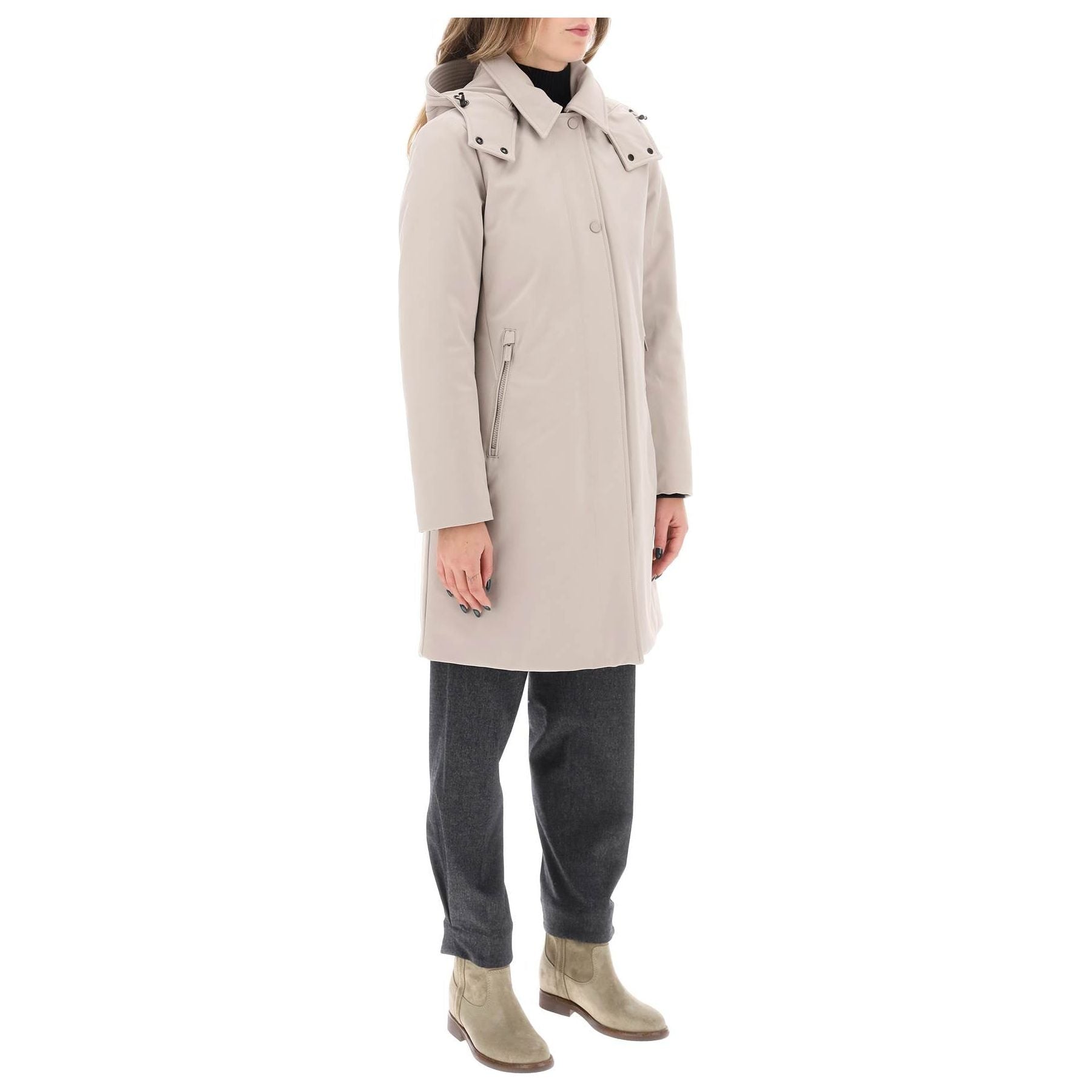 Firth Softshell Down Parka With Detachable Hood