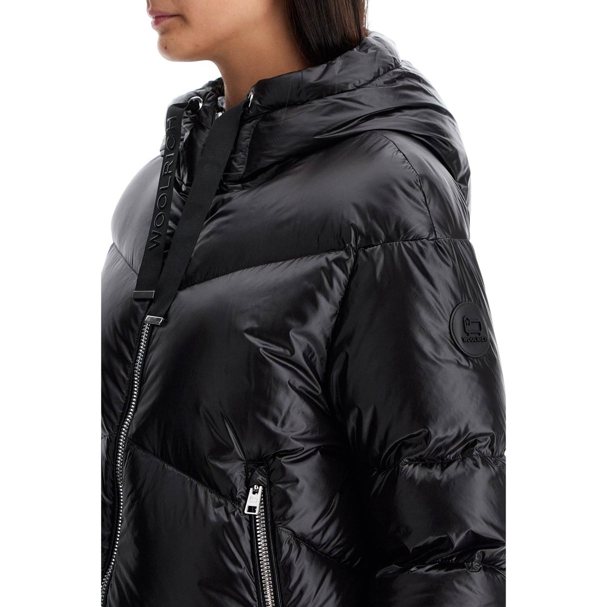 Satin Nylon Quilted Down Jacket