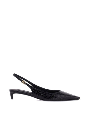 Cocco Print Leather Slingback Pumps-Dolce & Gabbana-JOHN JULIA