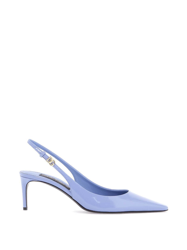 Glossy Leather Slingback Pumps-Dolce & Gabbana-JOHN JULIA