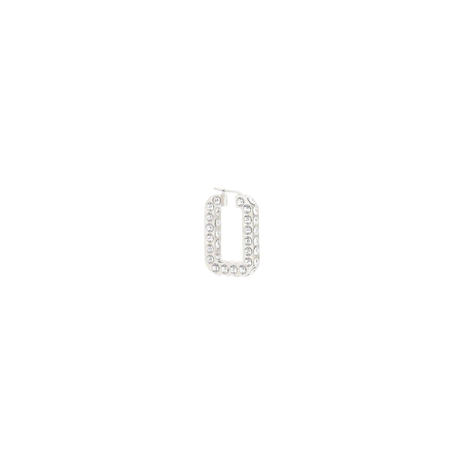 Silver-Tone Crystals Charlotte Hoop Earrings