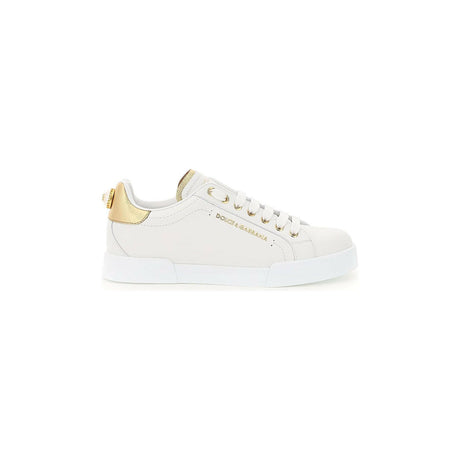 Pearl Portofino Nappa Leather Sneakers.