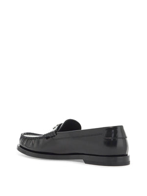 Brushed Leather Loafers-Dolce & Gabbana-JOHN JULIA