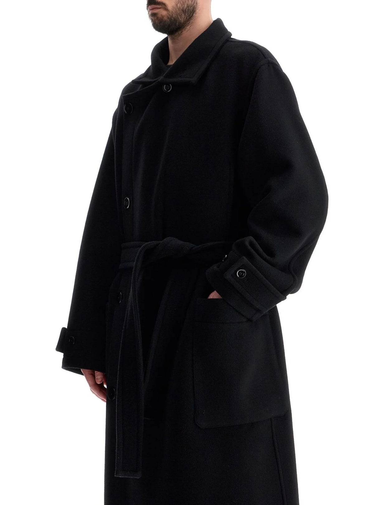 Unisex Double Wool Coat In