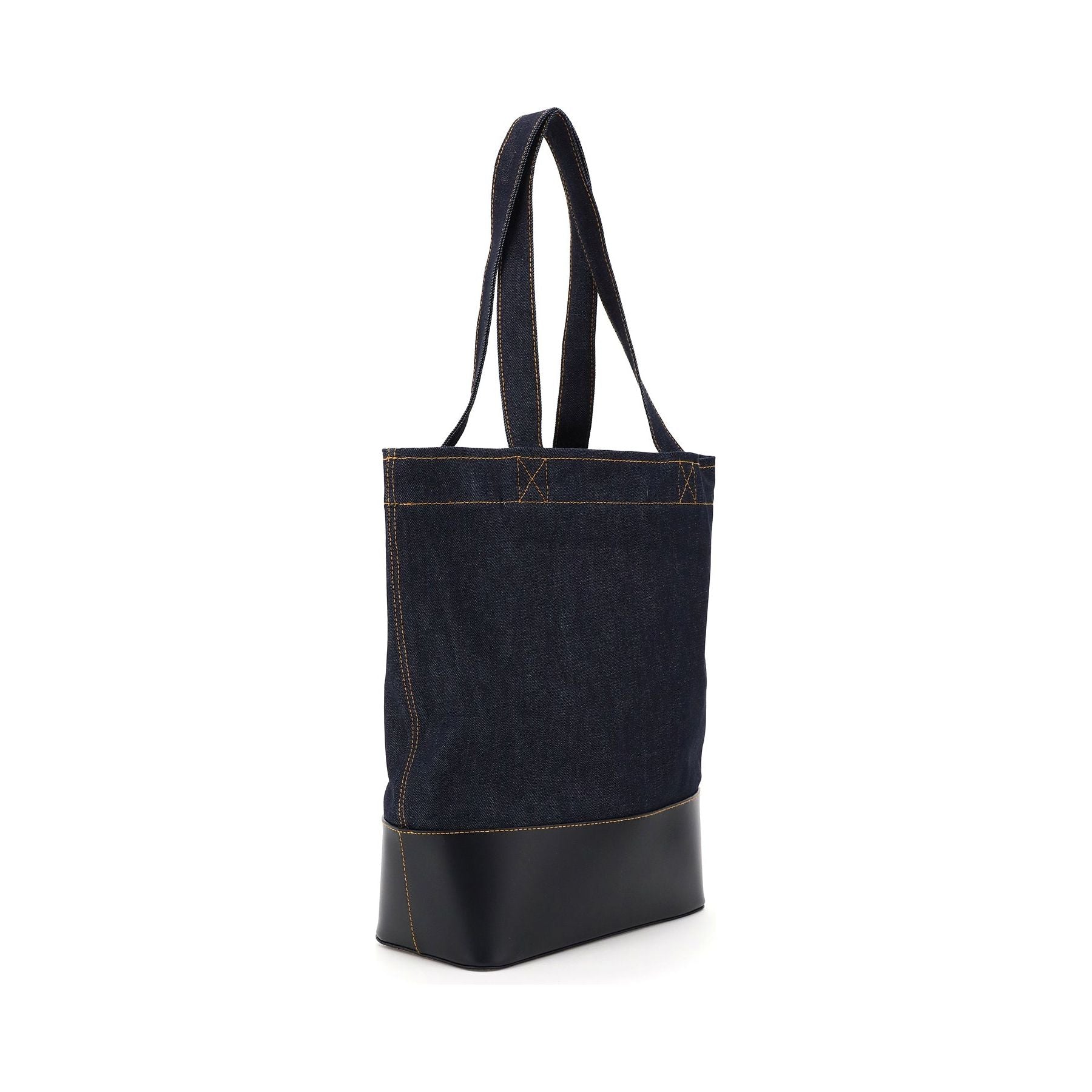 Axelle Japanese Denim Canvas and Leather Tote Bag