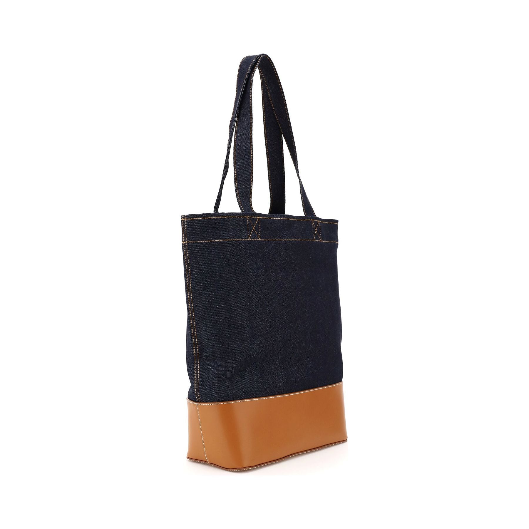 Axelle Japanese Denim Canvas and Leather Tote Bag