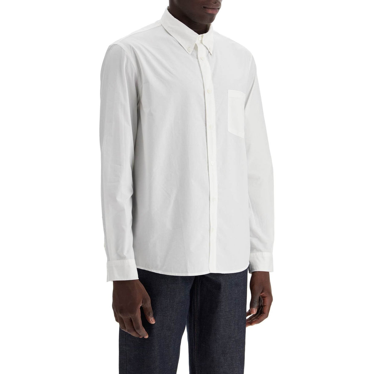 Cotton Poplin Edouard Button-Down Shirt