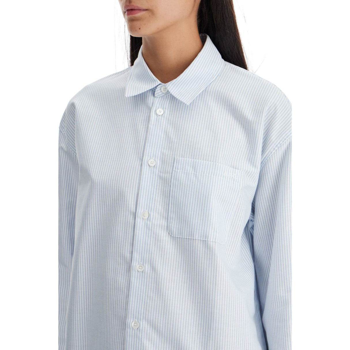 Striped Cotton Boyfriend Shirt