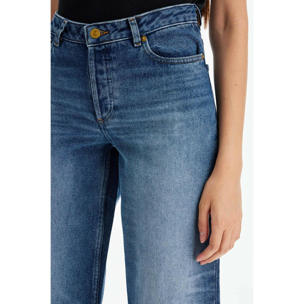 Organic Cotton Elisabeth Wide-Leg Jeans.